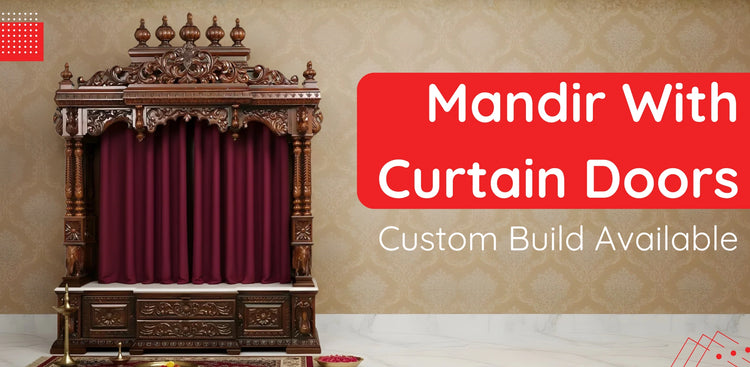 Mandir With Curtain Doors banner 