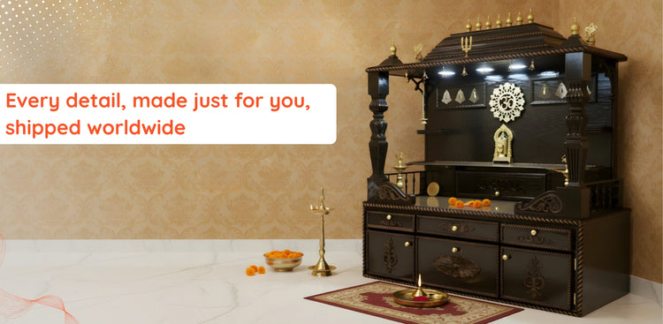 Mandir With Heavy Bells Decoration Inside banner 