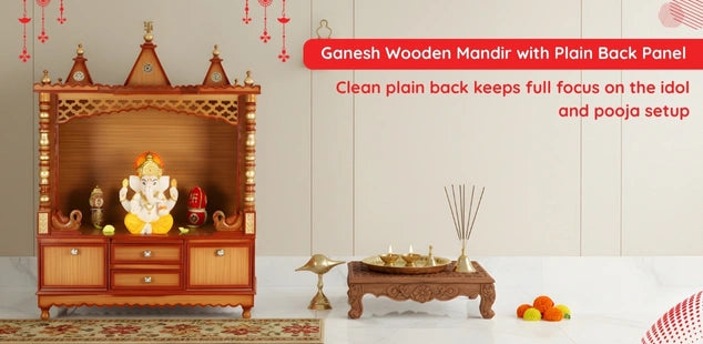 Mandir With Plain Back Panel banner 