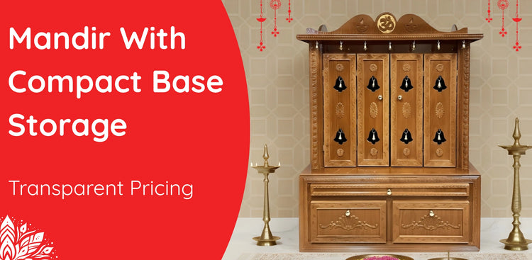 Mandir with Compact Base Storage banner 