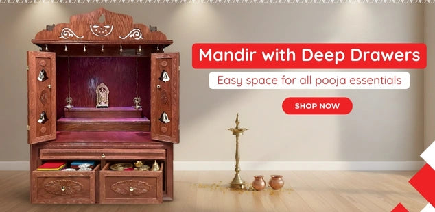Mandir with Drawers banner 