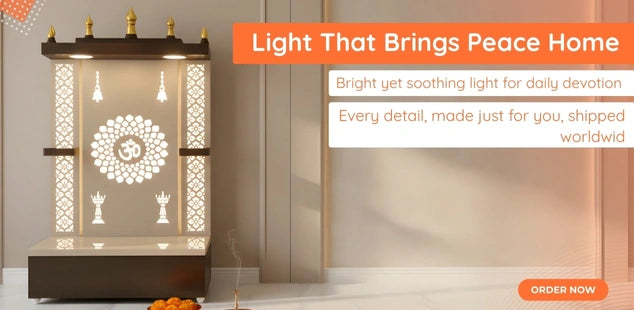 Mandir with Lights banner 