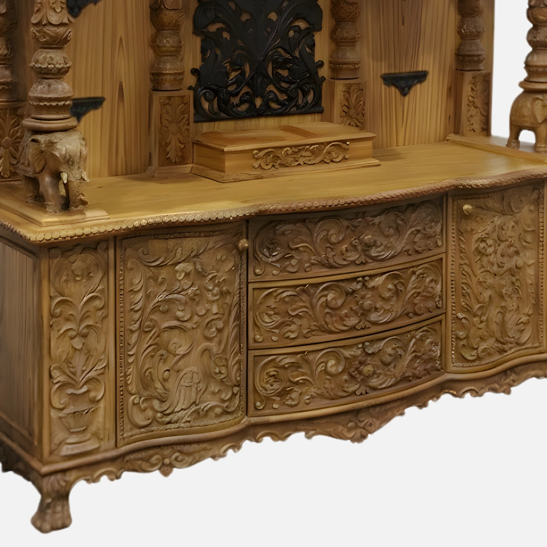 Mangalagiri Teak Wood Mandap (Teak) down drawers