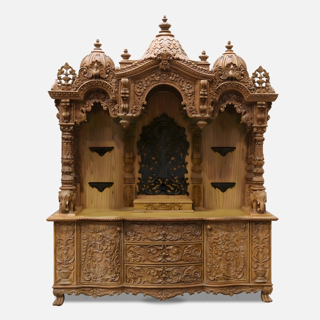 Mangalagiri Teak Wood Mandap (Teak) front view