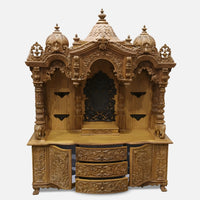 Mangalagiri Teak Wood Mandap (Teak) open drawer  front view
