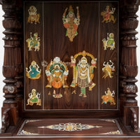Mantraa Teak Wood Mandap (Brown) close  view 