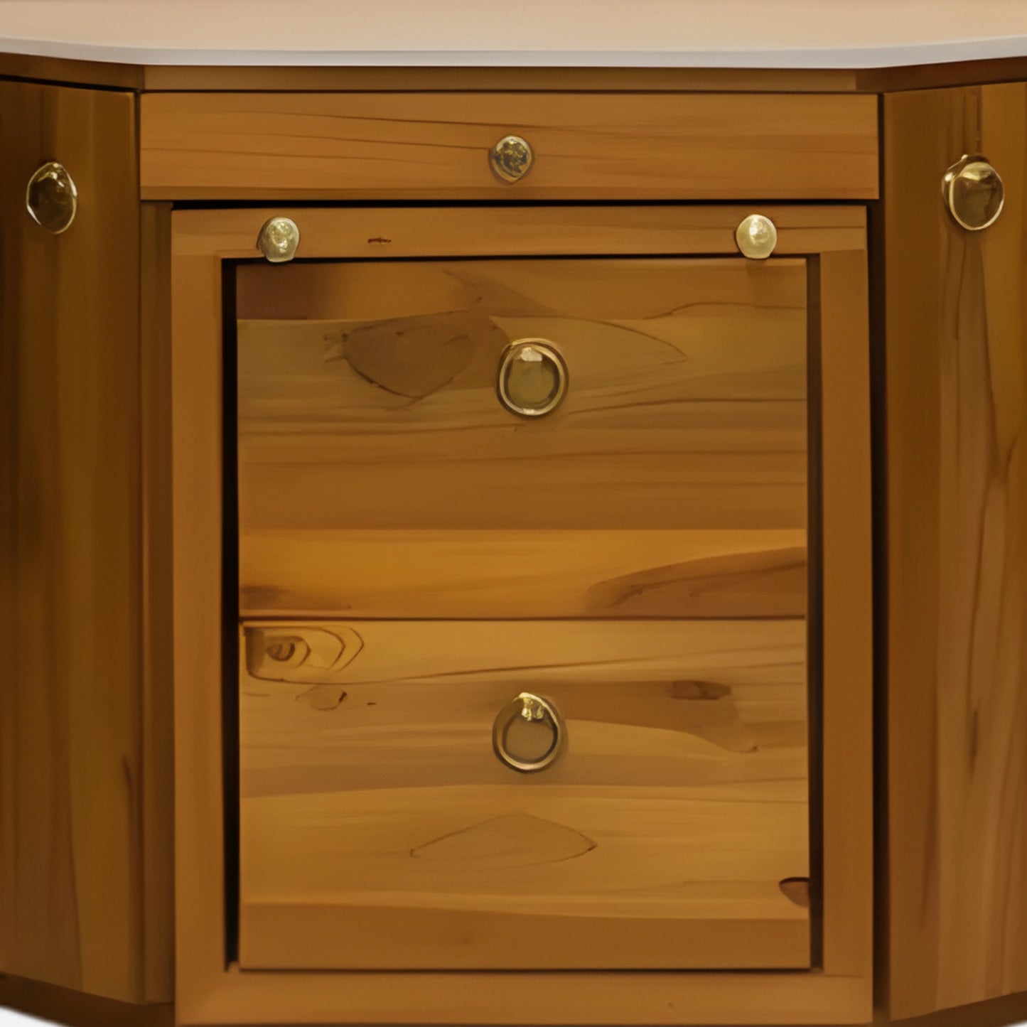 Mantraja Teak Wood Mandap (Brown) drawer view