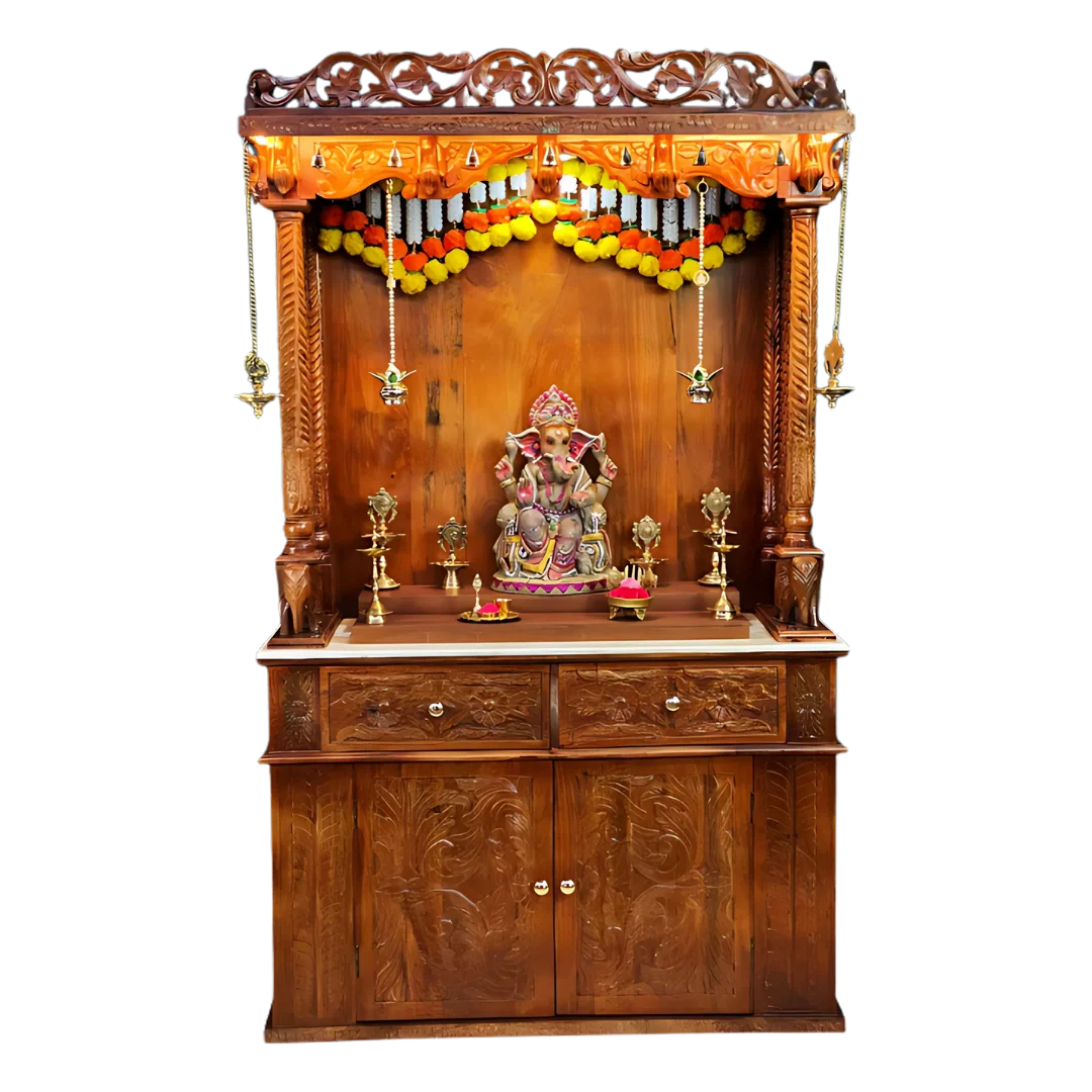 Mantrika Sheesham Wood Mandap (Teak) Front view