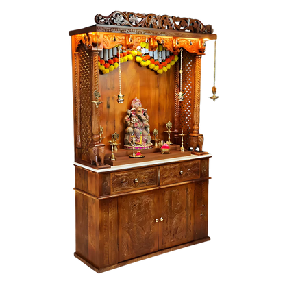 Mantrika Teak Wood Mandap (Teak) Side angle