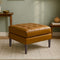 Marine Teak Wood Ottoman Stool (Sand) lifestyle view