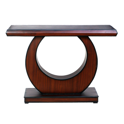 Maronze Solid Wood Console Table in Brown color front view