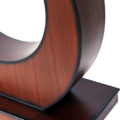 Maronze Solid Wood Console Table in Brown color zoom view