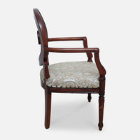 Mavric Teak Wood Arm Chairs (Brown) side view 