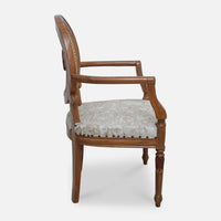 Mavric Teak Wood Arm Chairs (Teak) side view 