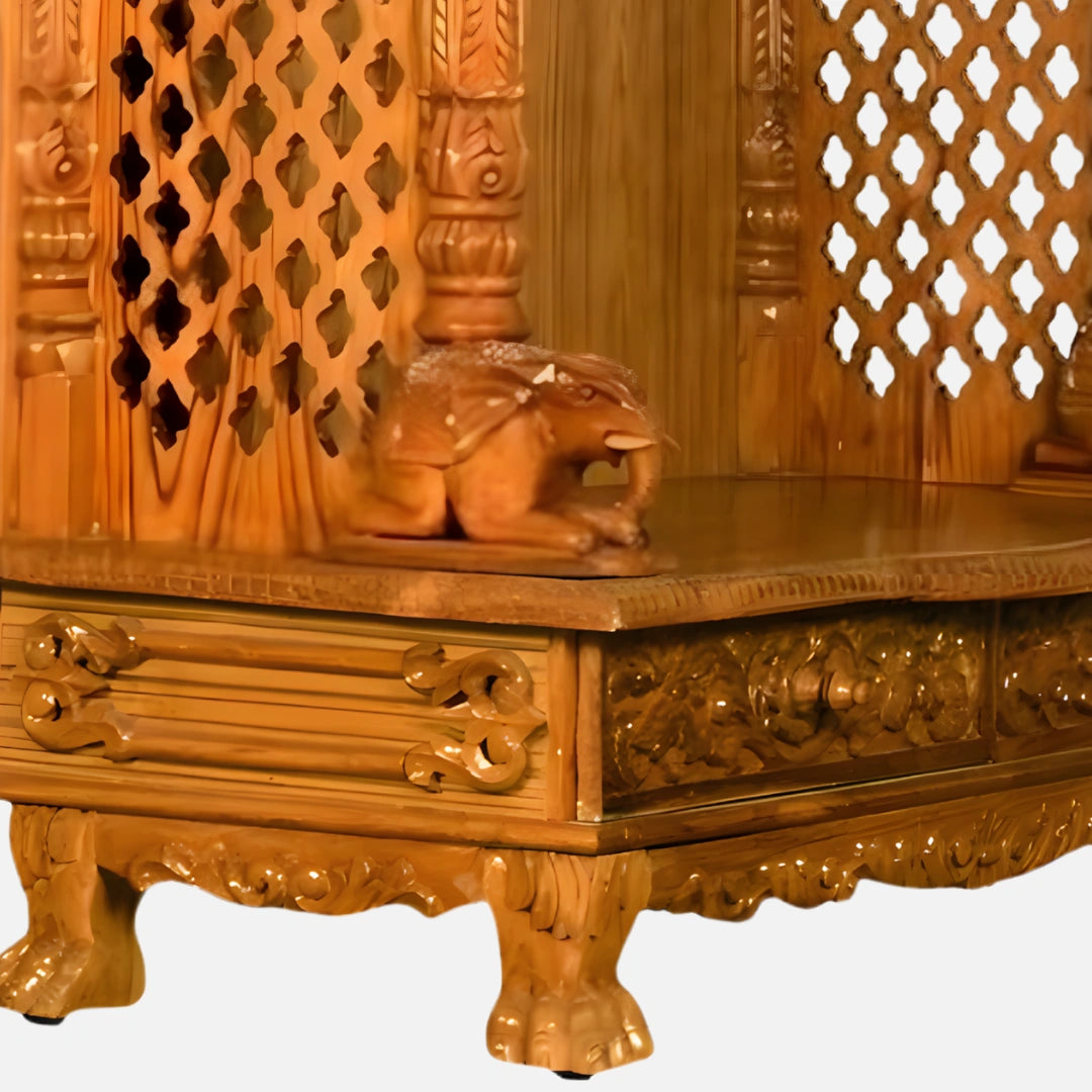 Mayuram Teak Wood Mandir (Teak) bottom design 