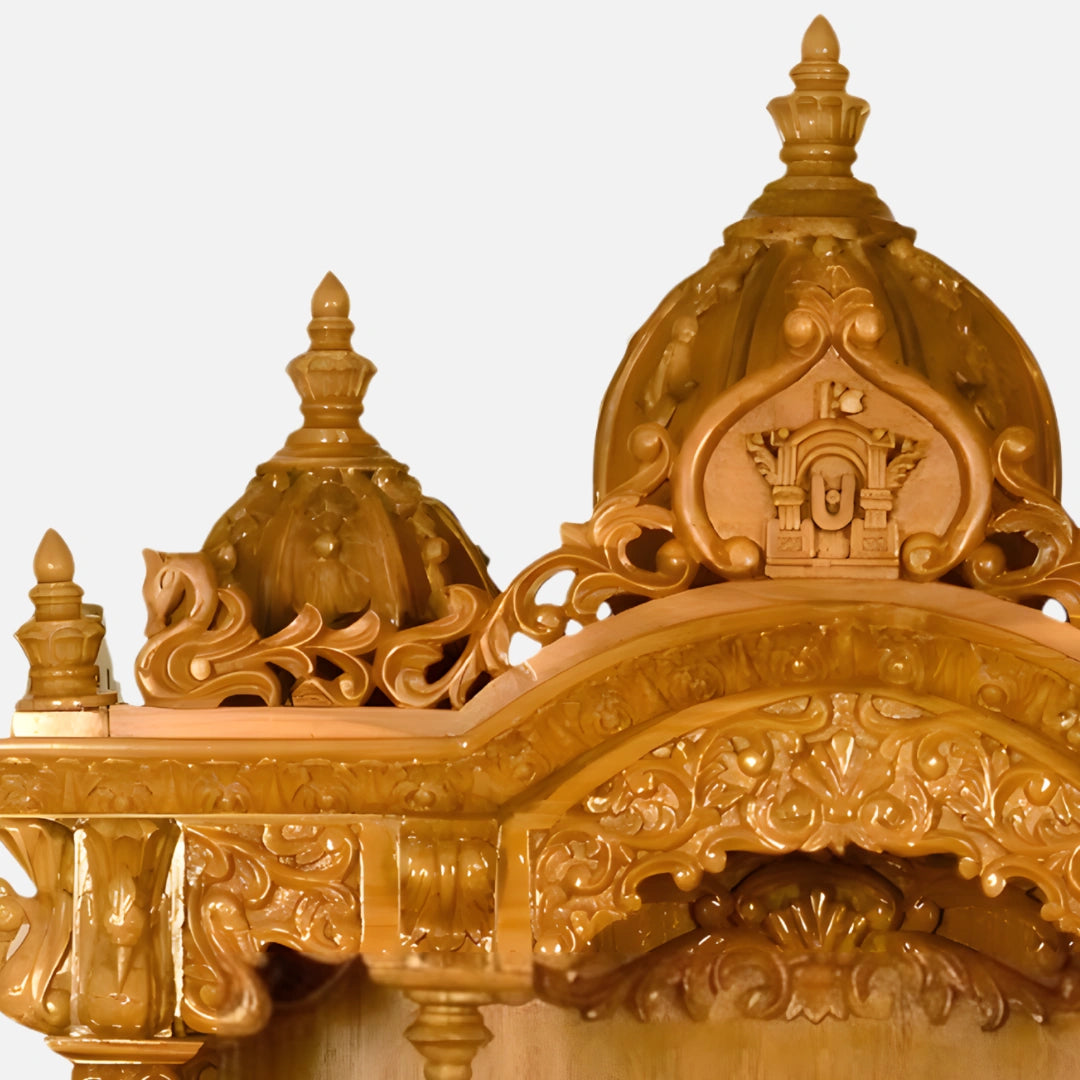 Mayuram Teak Wood Mandir (Teak) side dome view