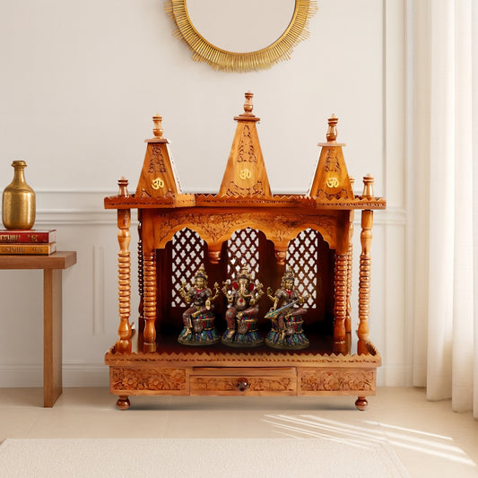Meenakshi Teak Wood Mandir (Teak) lifestyle view