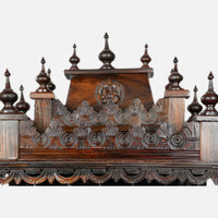 Meera Teak Wood Mandir (Brown) dome view 