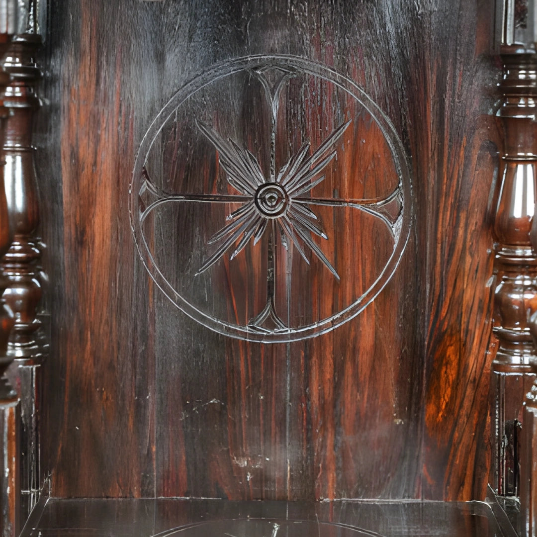 Meera Teak Wood Mandir (Brown) zoom view 