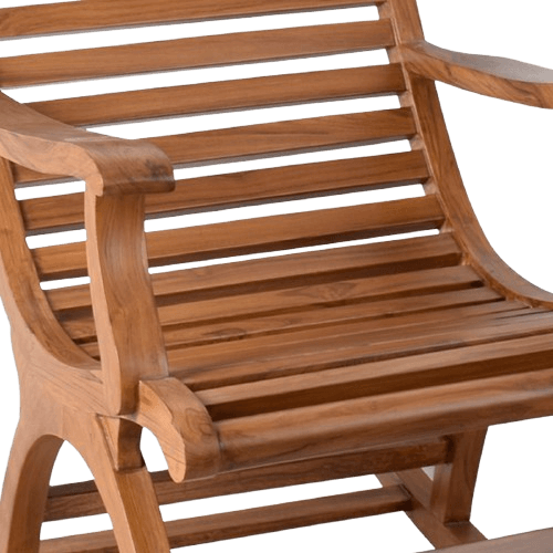 Mince Teak Wood Rocking Chair (Teak) zoom view