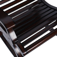 Mince Teak Wood Rocking Chair in Brown color zoom view