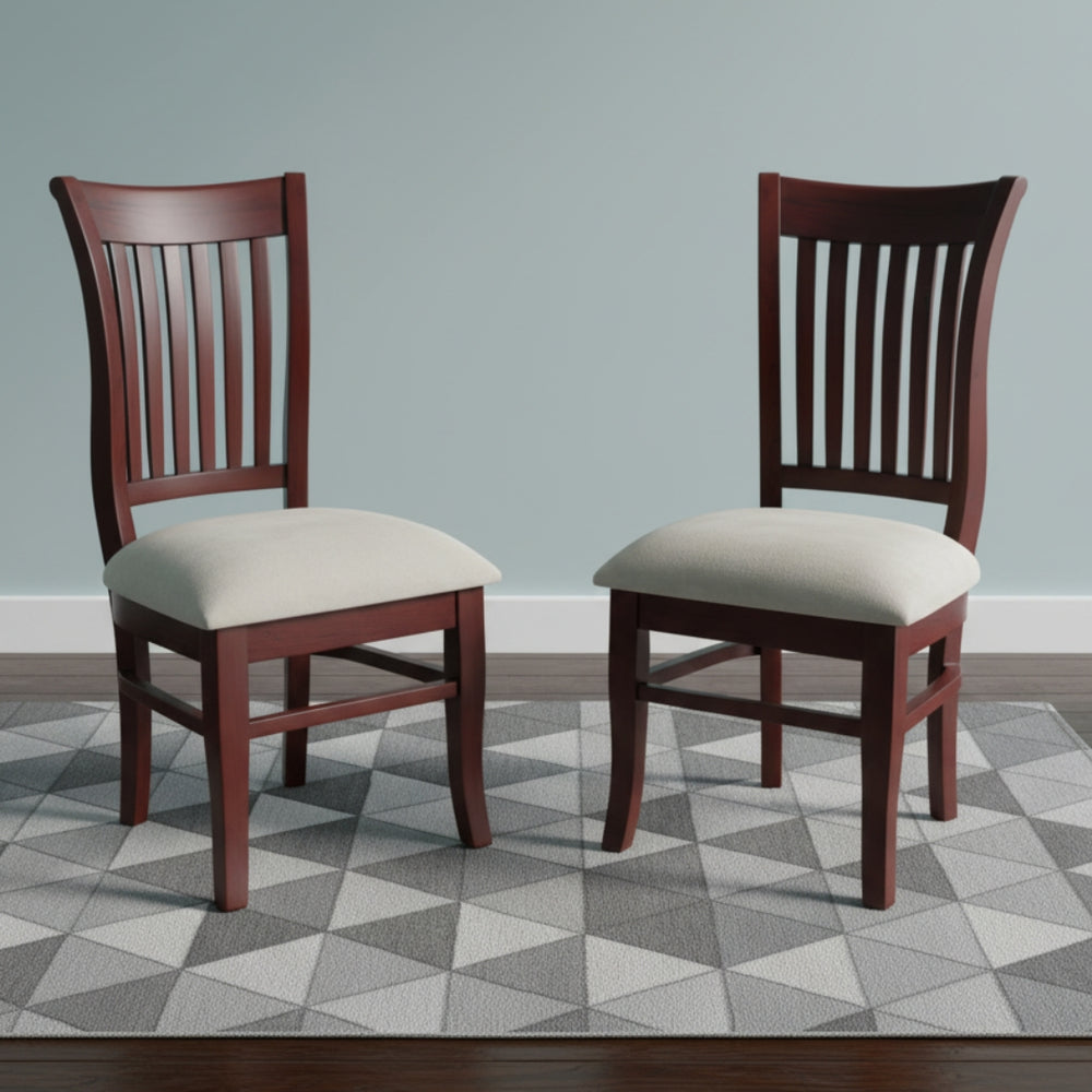 Moltena Teak Wood Dining Chair (Brown) lifestyle view 