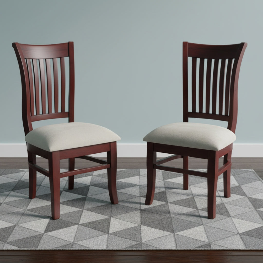 Moltena Teak Wood Dining Chair (Brown) lifestyle view 