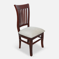 Moltena Teak Wood Dining Chair (Brown) side angle 