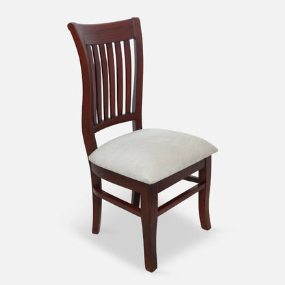 Moltena Teak Wood Dining Chair (Brown) side angle 