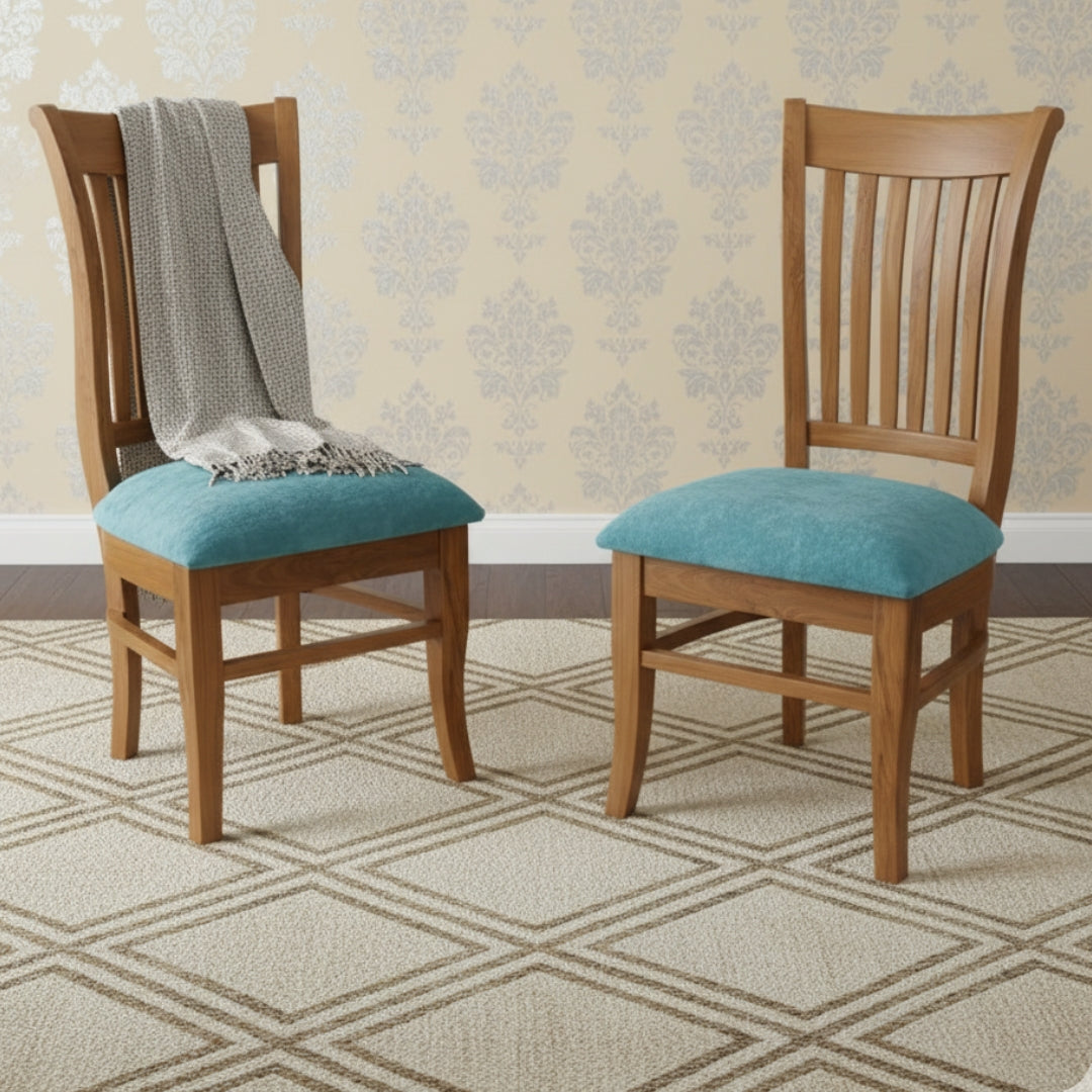 Moltena Teak Wood Dining Chair (Teak) lifestyle view 