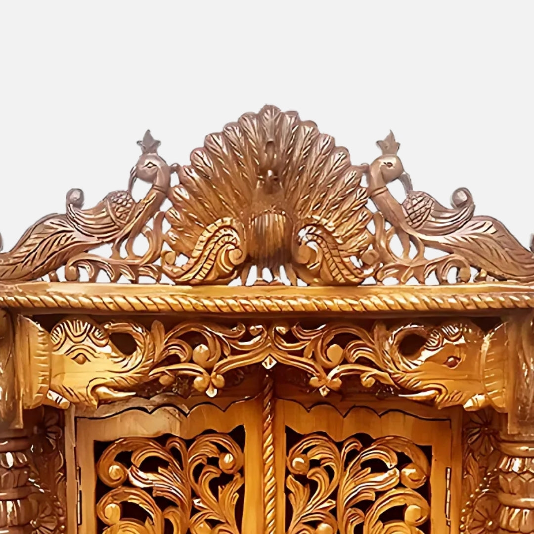 Mor Pankh Teak Wood Mandir (Teak) zoom view