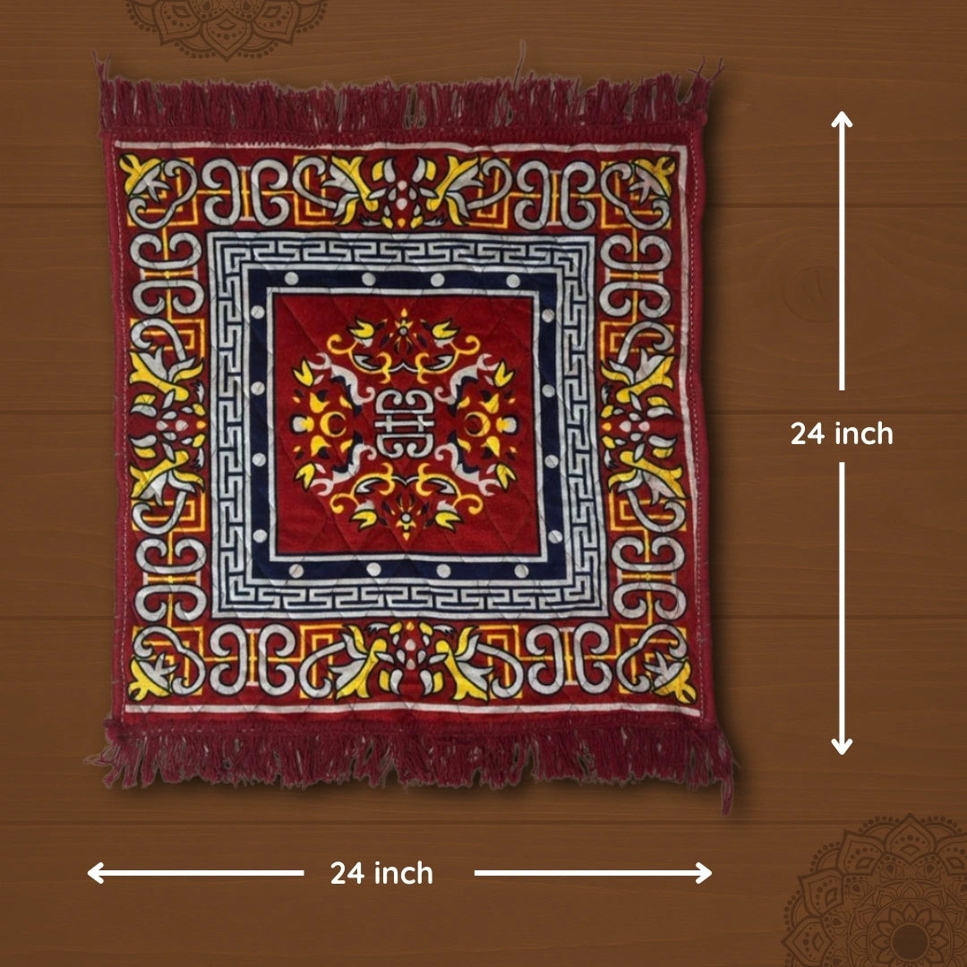 Multicolor Velvet Pooja Aasan dimensiosns