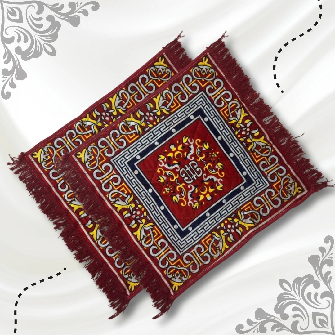 Multicolor Velvet Pooja Aasan top view