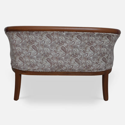 Nami Solid Wood Love Sofa (Teak Gold)back view 