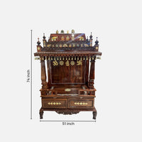 Nihar Teak Wood Mandap (Teak) dimensions 