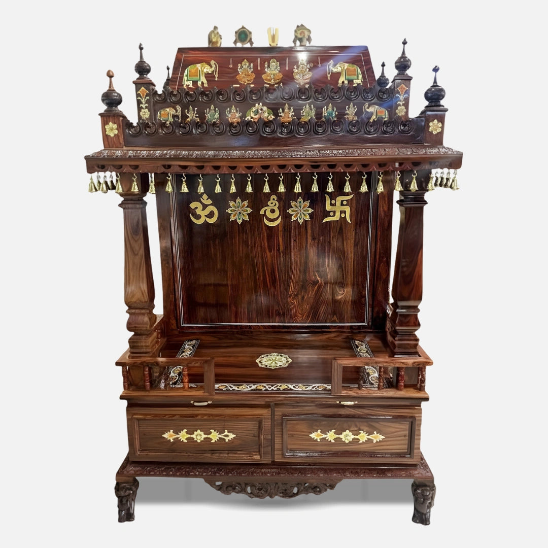  Nihar Teak Wood Mandap (Teak) front view