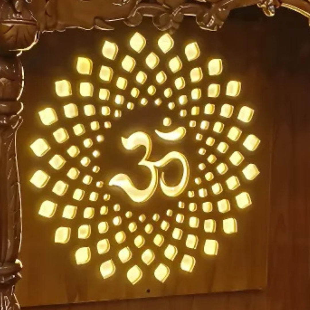 Nitya Teak Wood Mandir (Teak) close view