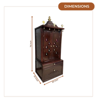 Nityashree Teak Wood Mandap (Mahogany)dimensions 