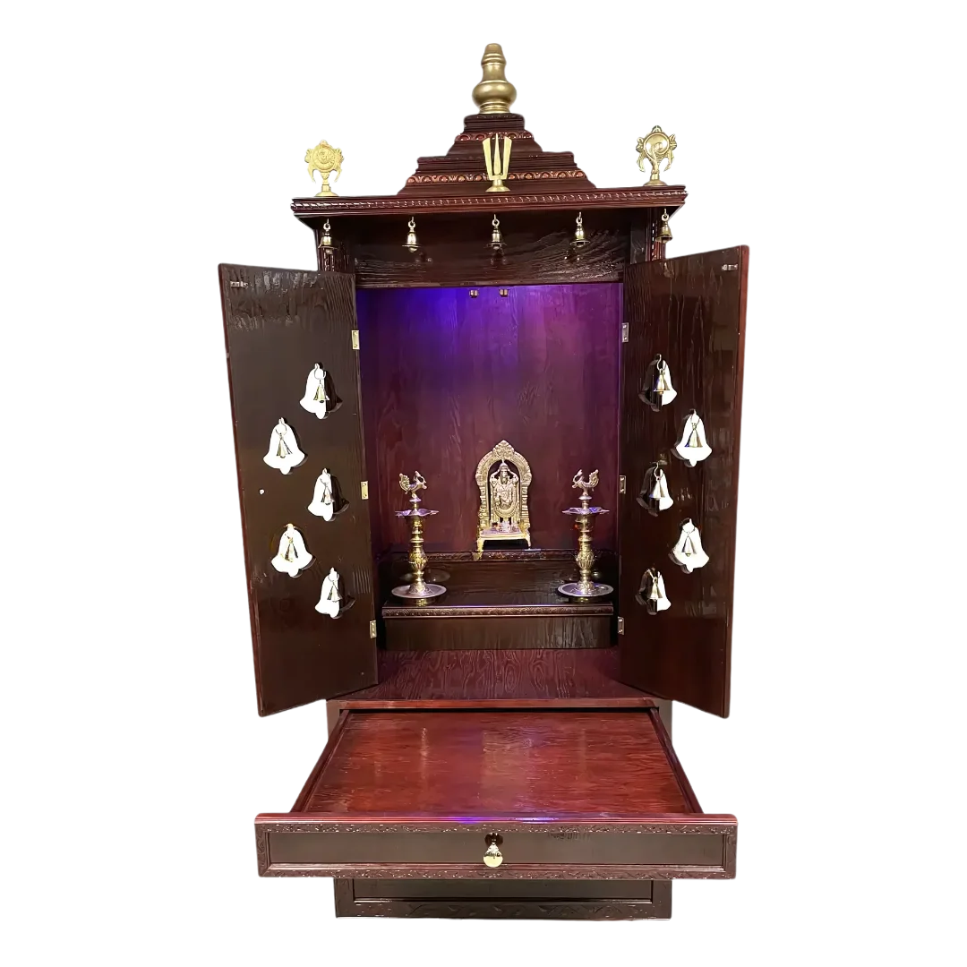 Nityashree Teak Wood Mandap (Mahogany)open door view