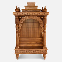 Nivriti Teak Wood Mandap (Teak) front view 