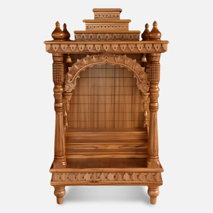 Nivriti Teak Wood Mandap (Teak) front view 