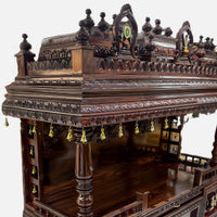 Nivya Teak Wood Mandap (Brown) dome view