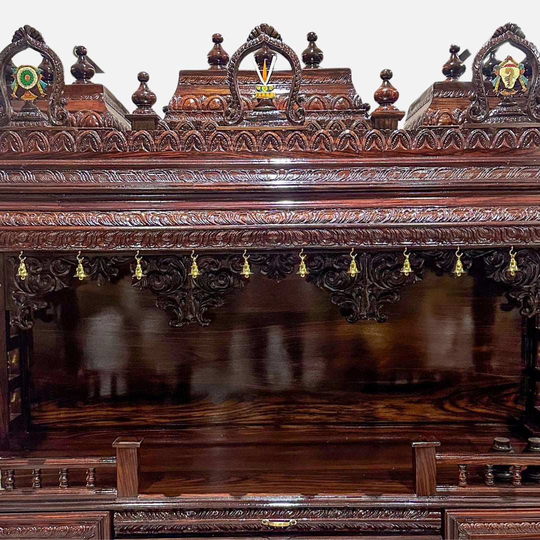 Nivya Teak Wood Mandap (Brown) zoom view 