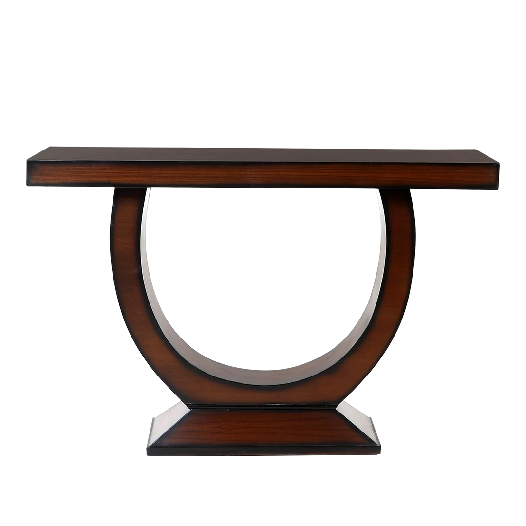 Nobilic Solid Wood Console Table in Brown color back view