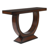 Nobilic Solid Wood Console Table in Brown color 45° side view