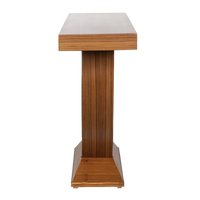 Nobilic Solid Wood Console Table in Teak color side view