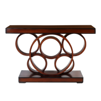 Noble Solid Wood Console Table in Brown color front view