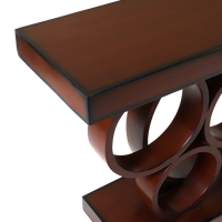 Noble Solid Wood Console Table in Brown color zoom view