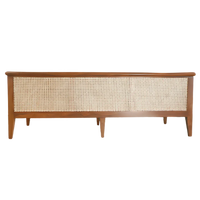 Noorvan Solid Wood Love Sofa (Teak) Back View