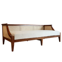 Noorvan Solid Wood Love Sofa (Teak) Side Angle